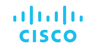 Cisco logo with blue lines